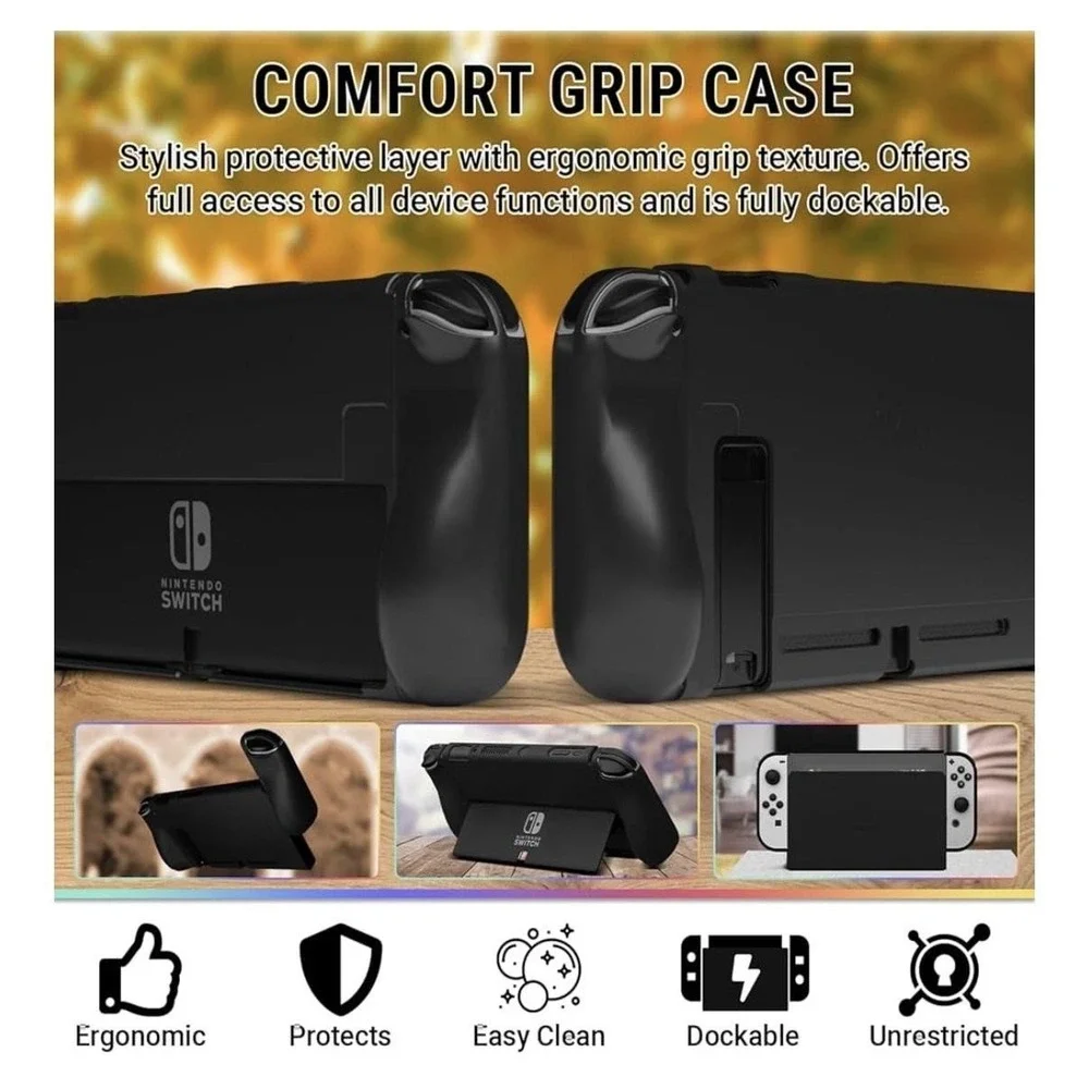 Orzly Ultimate Geek Pack Accessory Bundle For Switch Switch OLED Black